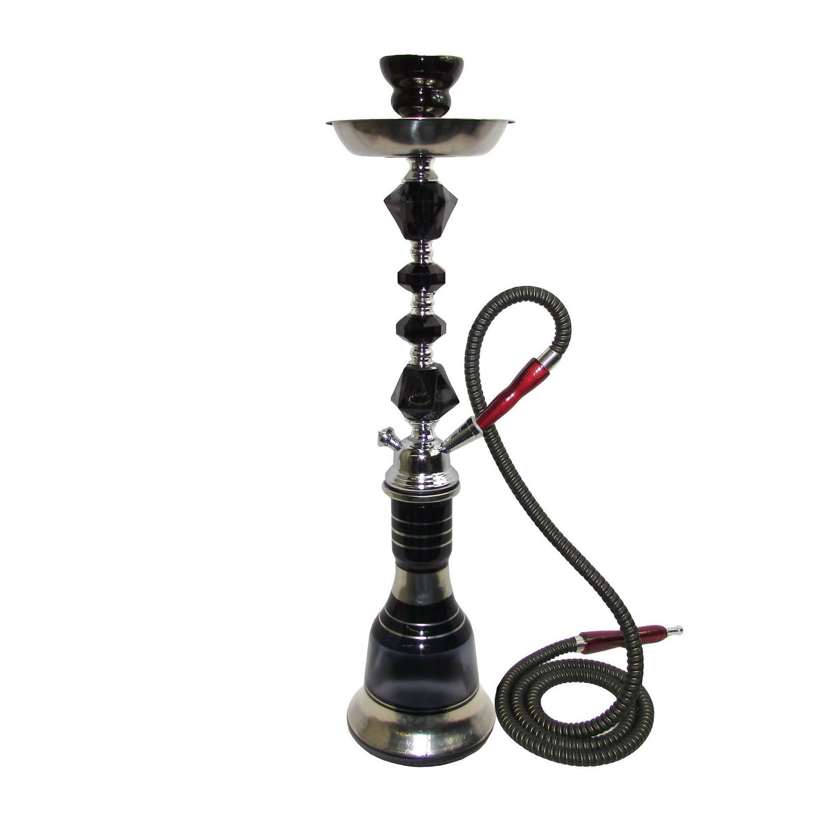 Zebra Flagship 1 Hose Hookah 28" tall Hookah Jatiimports LLC BLACK