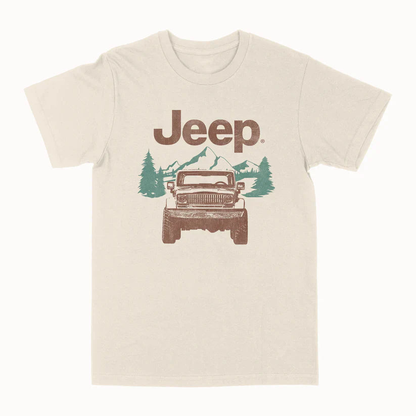 Jeep Mountains T-Shirt – Rugged Comfort Meets Adventure Style Short Sleeve Philcos Medium