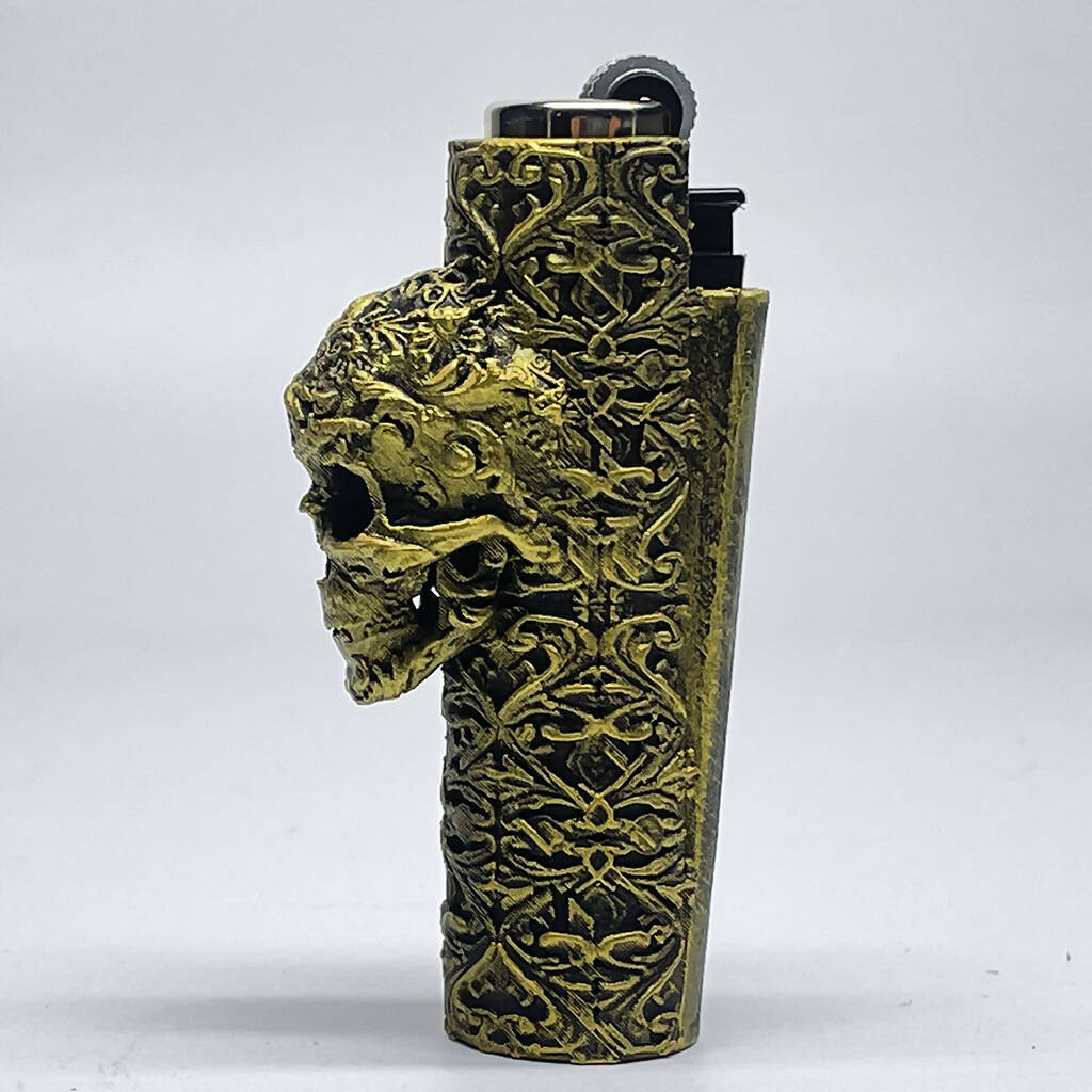 Unique Skull Case Cover for Mini Clipper Lighter Accessory MAD LIGHTER SHOP