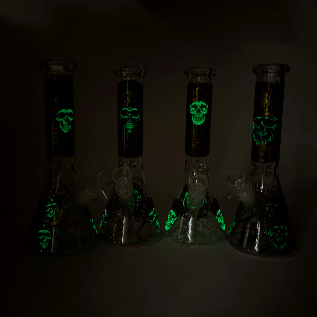 10" King Of Death Design Glass Beaker Bong Glass Bong 777 Smoke