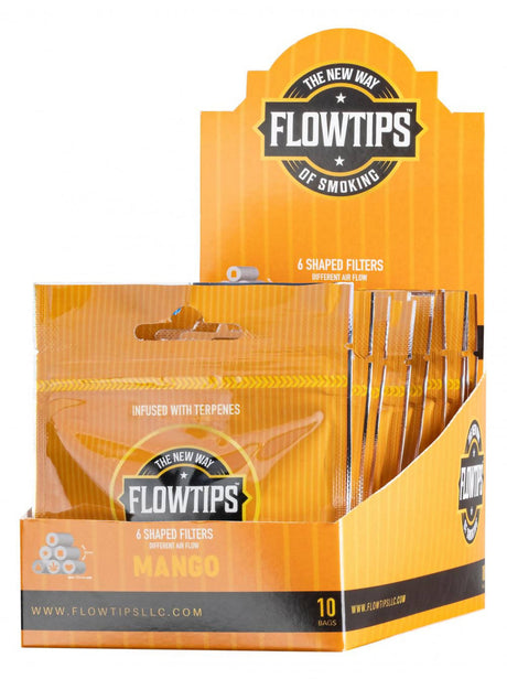 Flowtips Terpene Filter Tips - 25 ct. Bag - 10 ct. Display Filter Tip Flow-Tips Mango