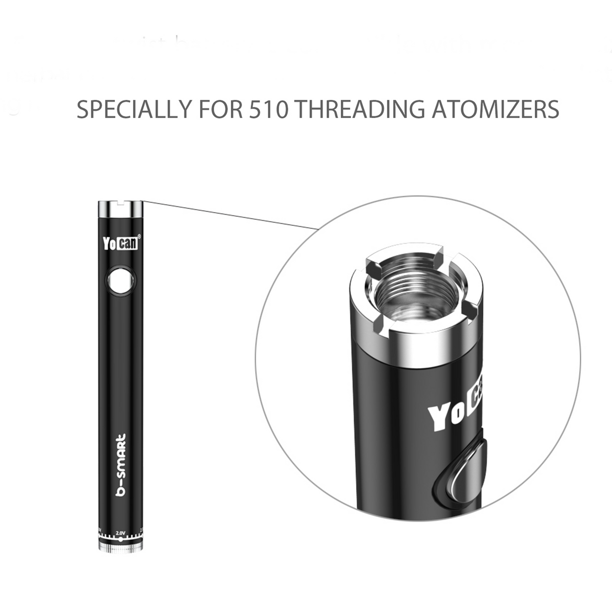 Yocan - b-smart slim pen with USB charger Box of 10 510 Battery ONE