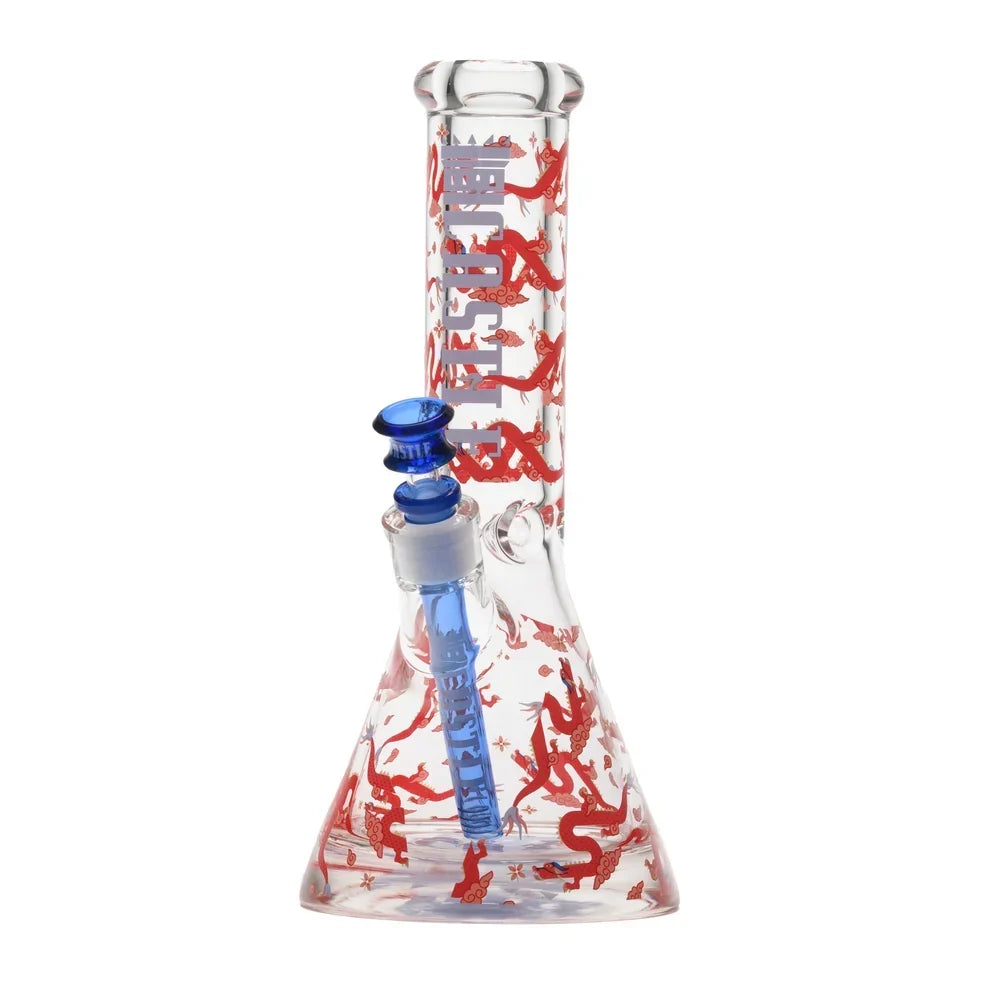 12" Lucky Dragon Beaker Bong – 9mm Thick Glass Glass Bong Castle Glassworks Default Title