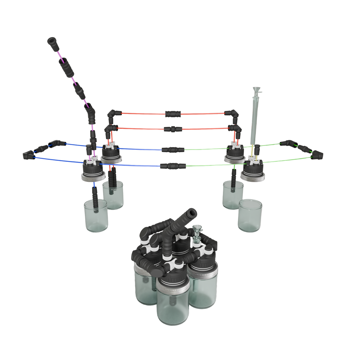 MCS | Single Jar Modular Cannabis System – Compact & Expandable Starter Kit Resin · Silicone · Plastic Bong C4 Hydroponics Ltd.