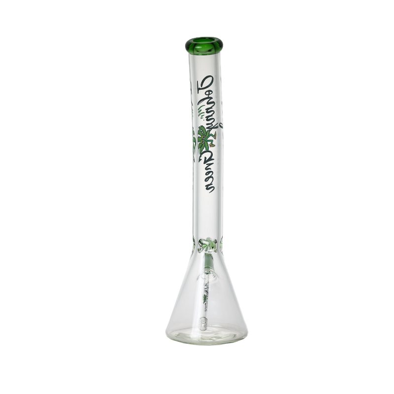 Johnny Green | 20″ 9mm Beaker Bent Neck with Grid Percolator Slide – Green (MJG-009) Glass Bong Canadian Distributor