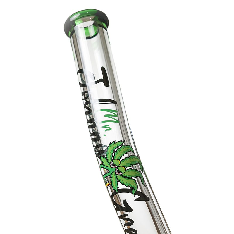 Johnny Green | 24″ Beaker Bong – 9MM Thick Bent Neck with Grid Percolator Slide (MJG-010) Glass Bong Canadian Distributor
