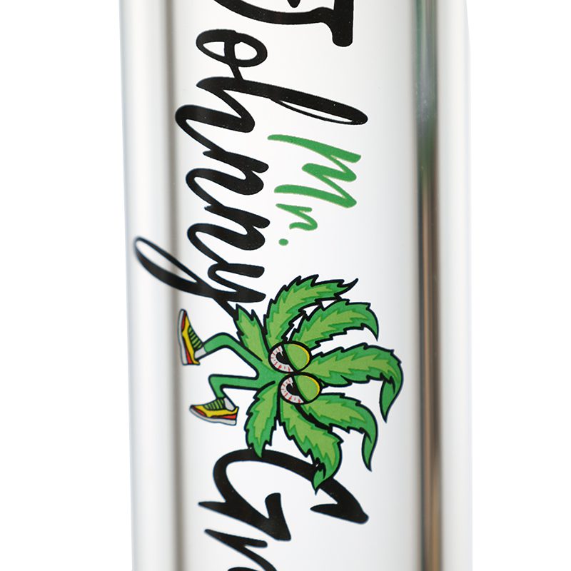 Johnny Green | 10″ 9mm Straight Tube with Grid Percolator Slide – Green (MJG-011) Glass Bong Canadian Distributor