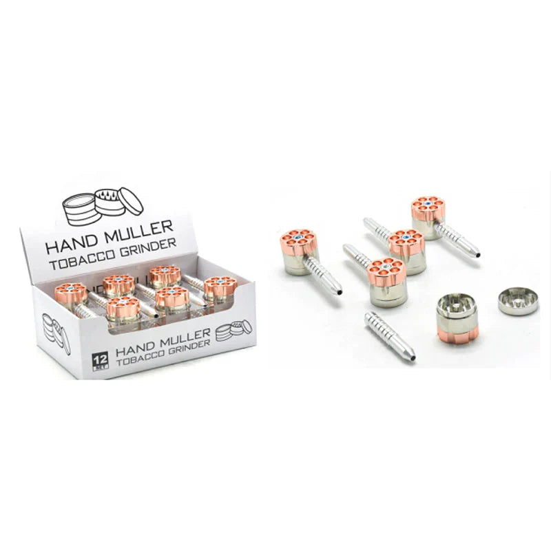 MST3018-Metal Pipe with Grinder-12pcs/display Glass Pipe The MST