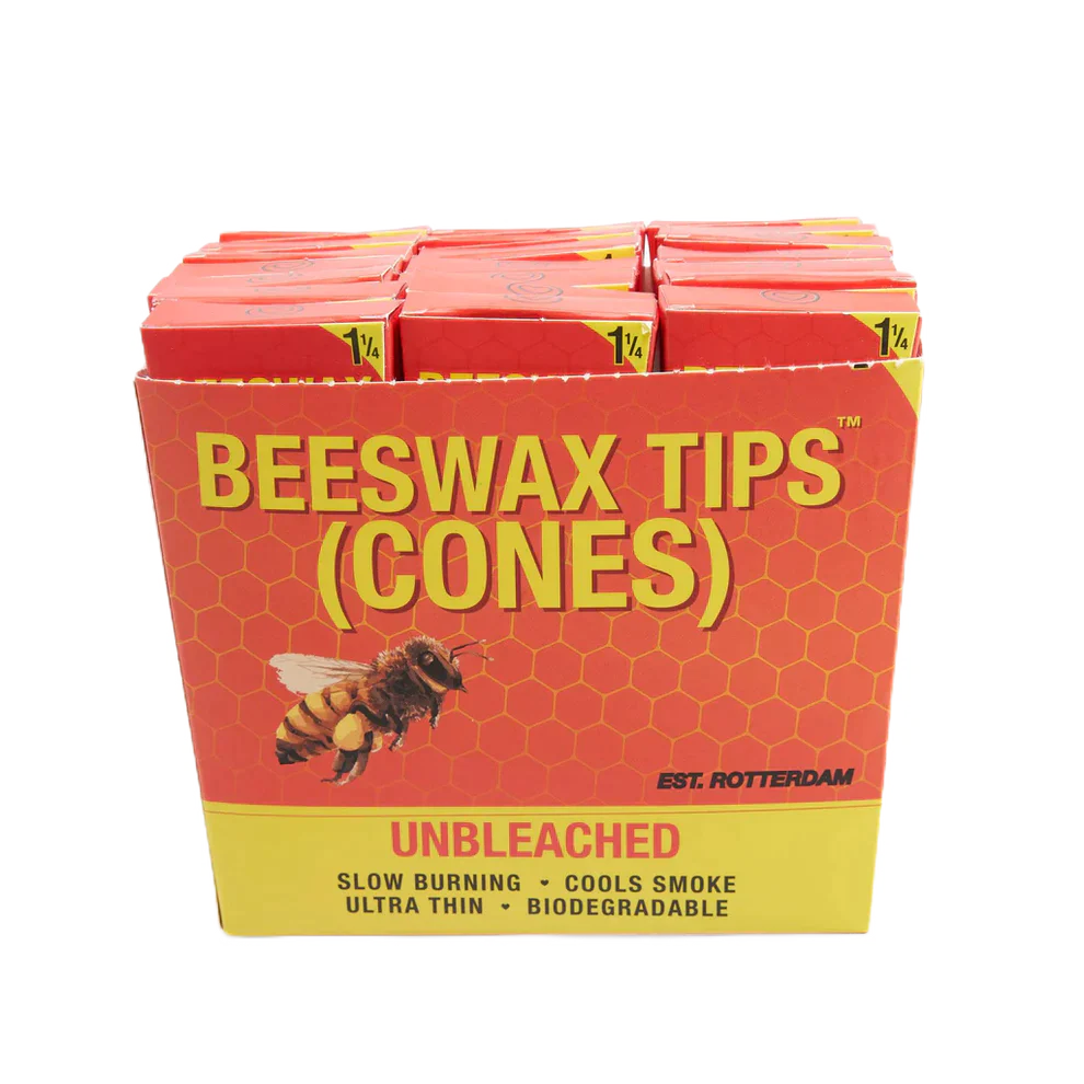 BEESWAX TIPS™ 1-1/4 PRE ROLLED CONES BOX OF 21 Pre-rolled Cone (Display Pack) bloomer