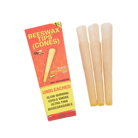 BEESWAX TIPS™ 1-1/4 PRE ROLLED CONES BOX OF 21 Pre-rolled Cone (Display Pack) bloomer