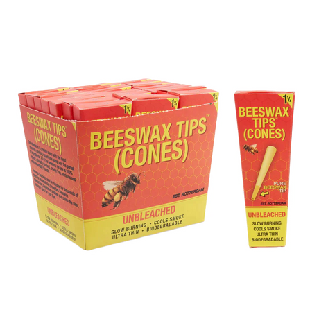 BEESWAX TIPS™ 1-1/4 PRE ROLLED CONES BOX OF 21 Pre-rolled Cone (Display Pack) bloomer