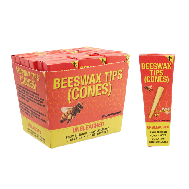 BEESWAX TIPS™ 1-1/4 PRE ROLLED CONES BOX OF 21 Pre-rolled Cone (Display Pack) bloomer