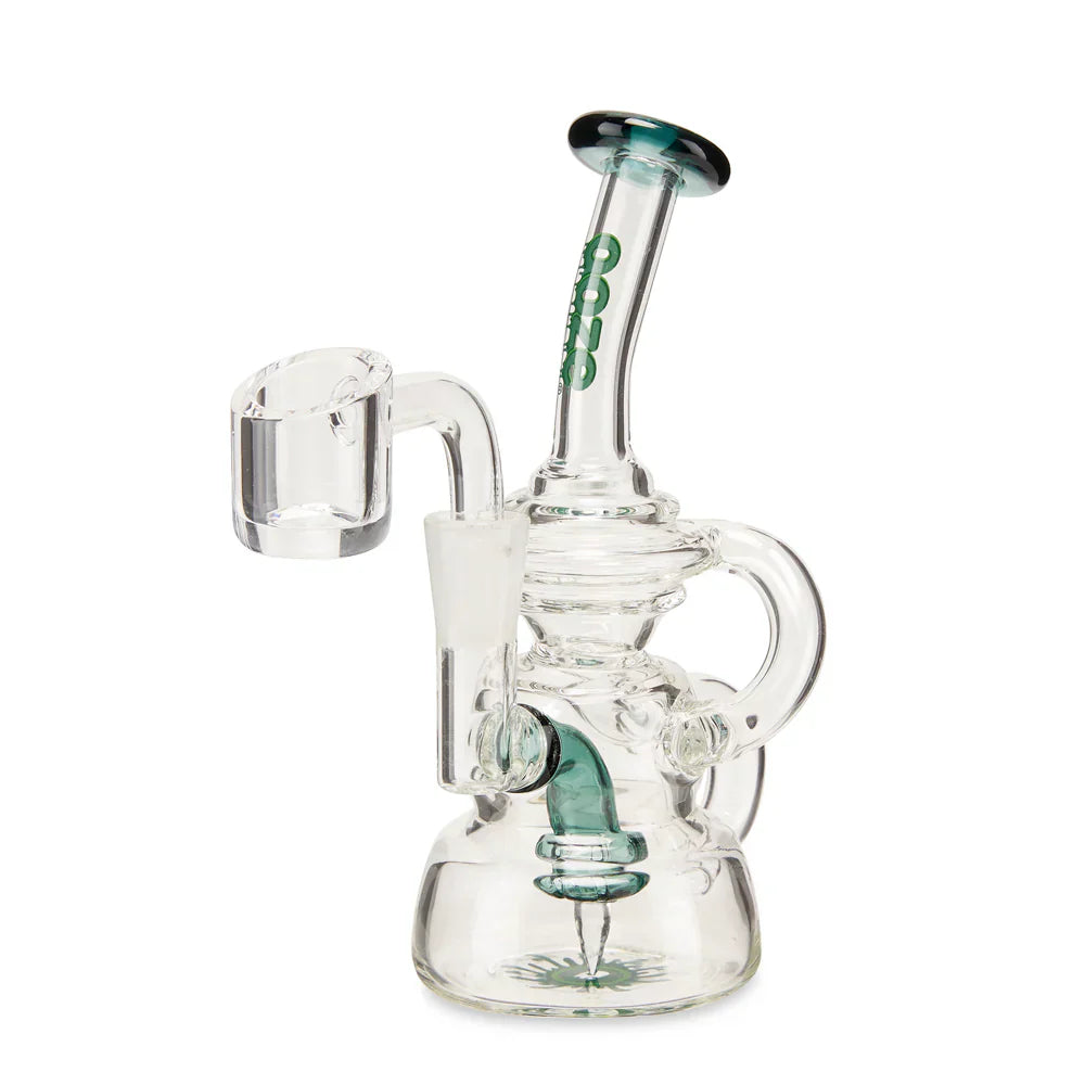 Ooze | Quartz Mini Rig - Flood Glass Rig Cannatron Ocean Green
