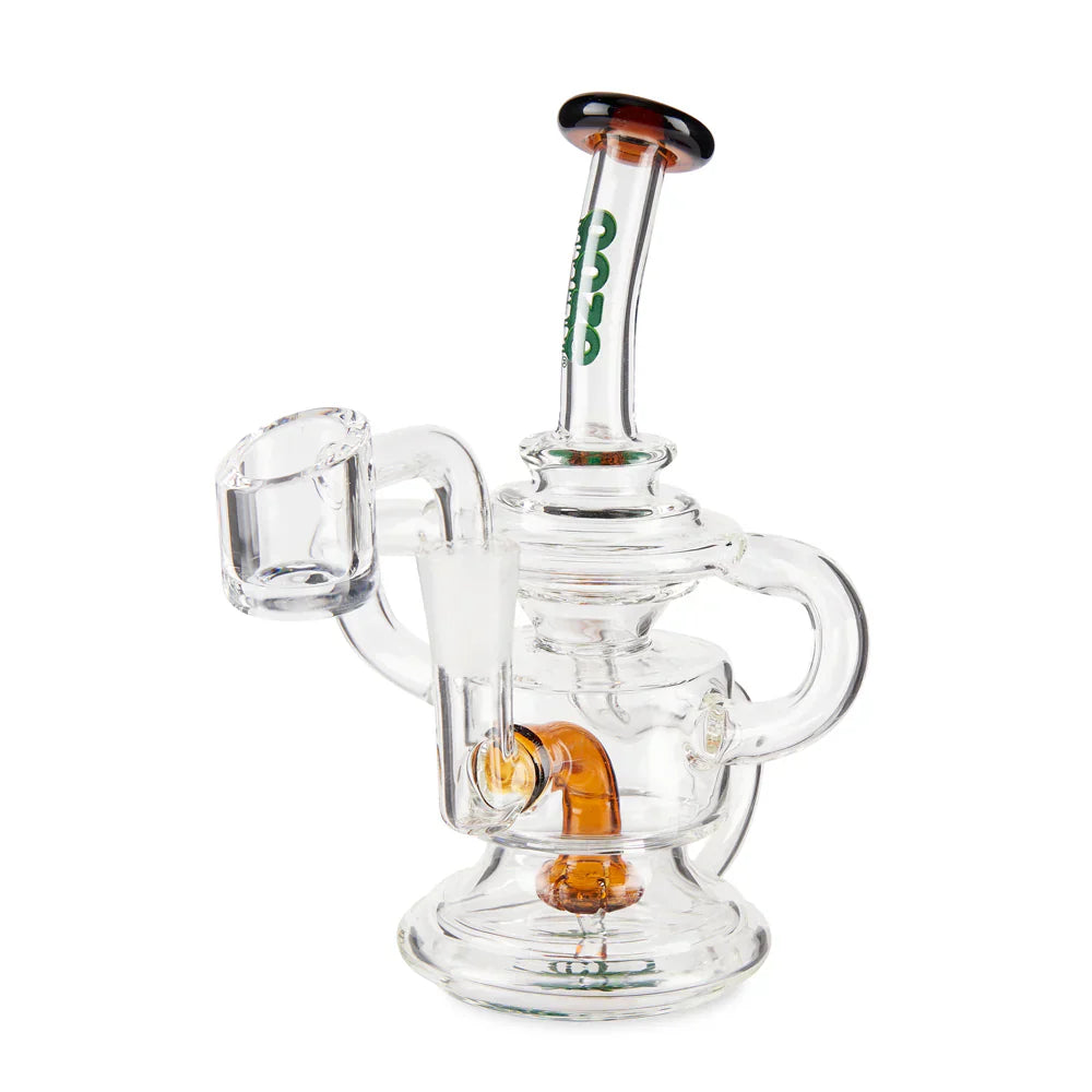 Ooze | Quartz Mini Rig - Undertow Glass Rig Cannatron Sea Sand Amber