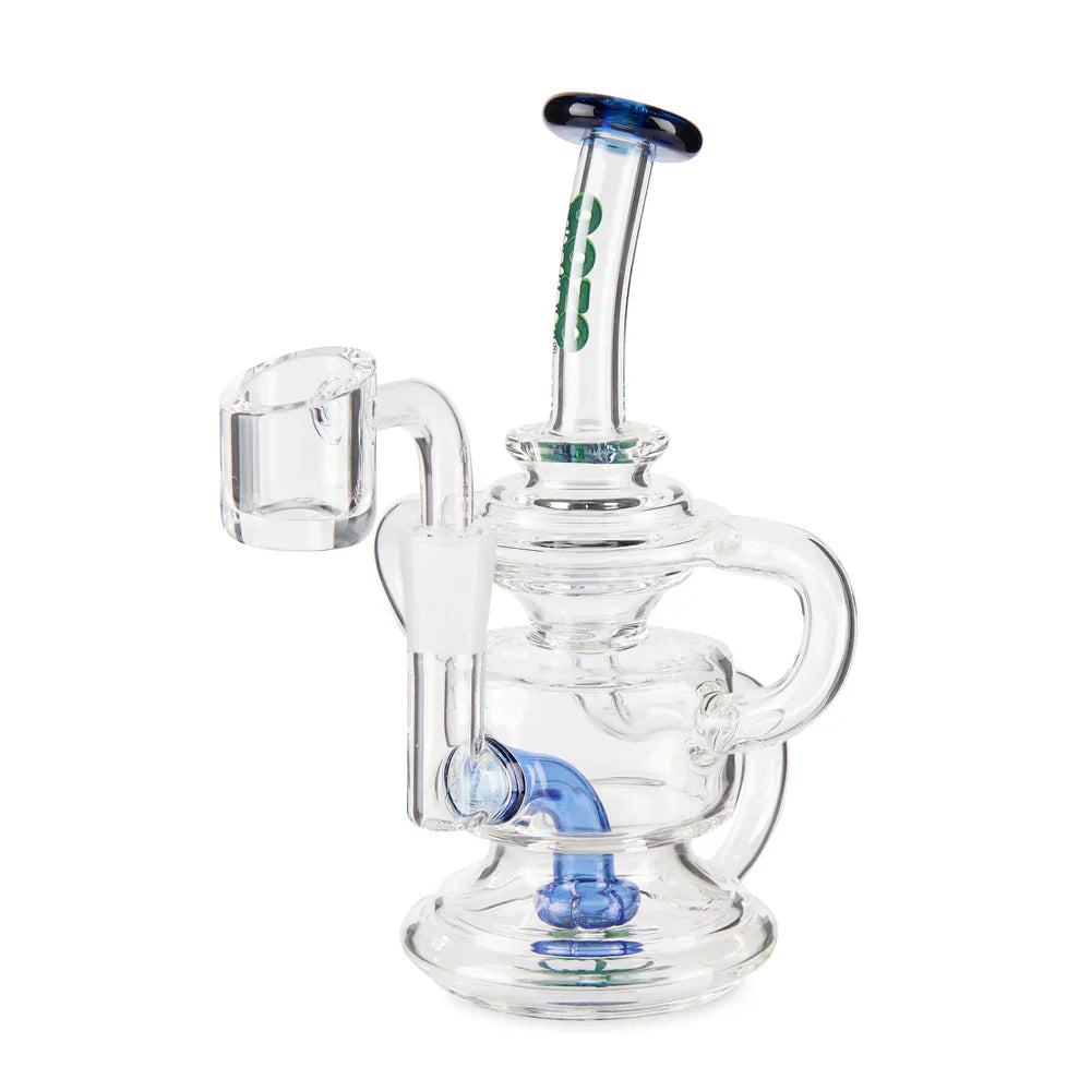 Ooze | Quartz Mini Rig - Undertow Glass Rig Cannatron Ultra Marine