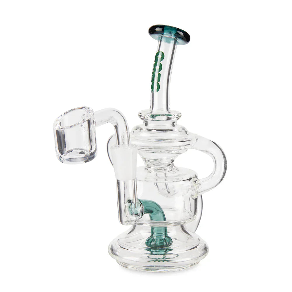 Ooze | Quartz Mini Rig - Undertow Glass Rig Cannatron Ocean Green