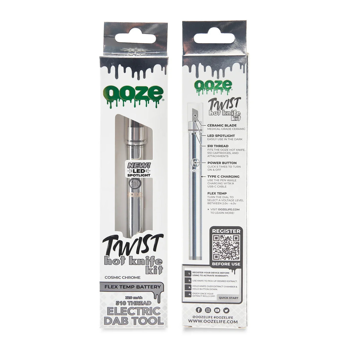 Ooze | Twist Hot Knife With LED Spotlight Vaporizer Cannatron