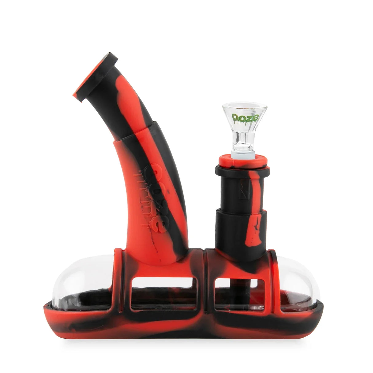 Ooze | Steamboat Silicone Water Bubbler & Dab Rig Resin · Silicone Rig Cannatron Black/Red
