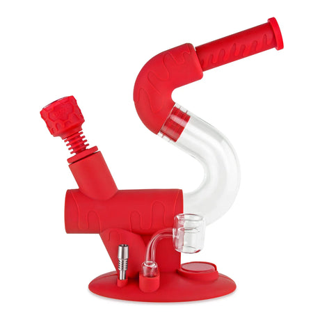 Ooze | Swerve Silicone Water Pipe, Dab Rig & Dab Straw Resin · Silicone Rig Cannatron Scarlet