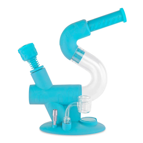 Ooze | Swerve Silicone Water Pipe, Dab Rig & Dab Straw Resin · Silicone Rig Cannatron Aqua Teal