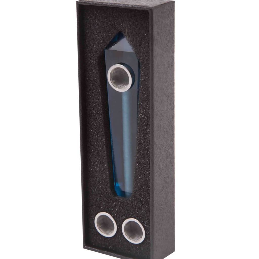 QUARTZ PIPE | BLUE CRYSTAL Quartz · Stone Pipe Xhaal Inc