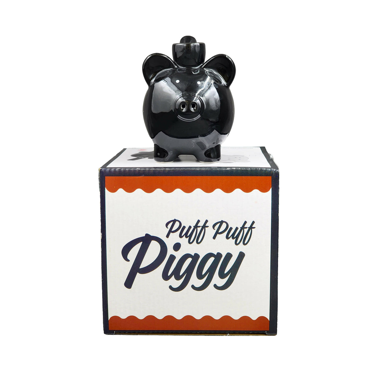 ROAST & TOAST - PIG PIPE - BLACK Ceramic Pipe Roast and Toast Gifts