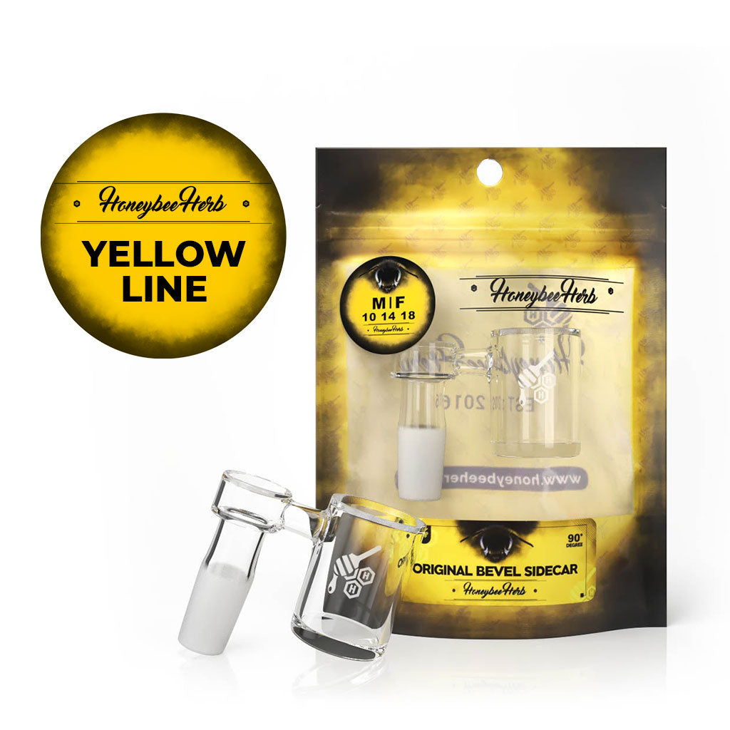 Honeybee Herb - ORIGINAL BEVEL SIDECAR QUARTZ BANGER - 90° DEGREE | YL Bowl · Banger · Oil Burner Honeybee Herb