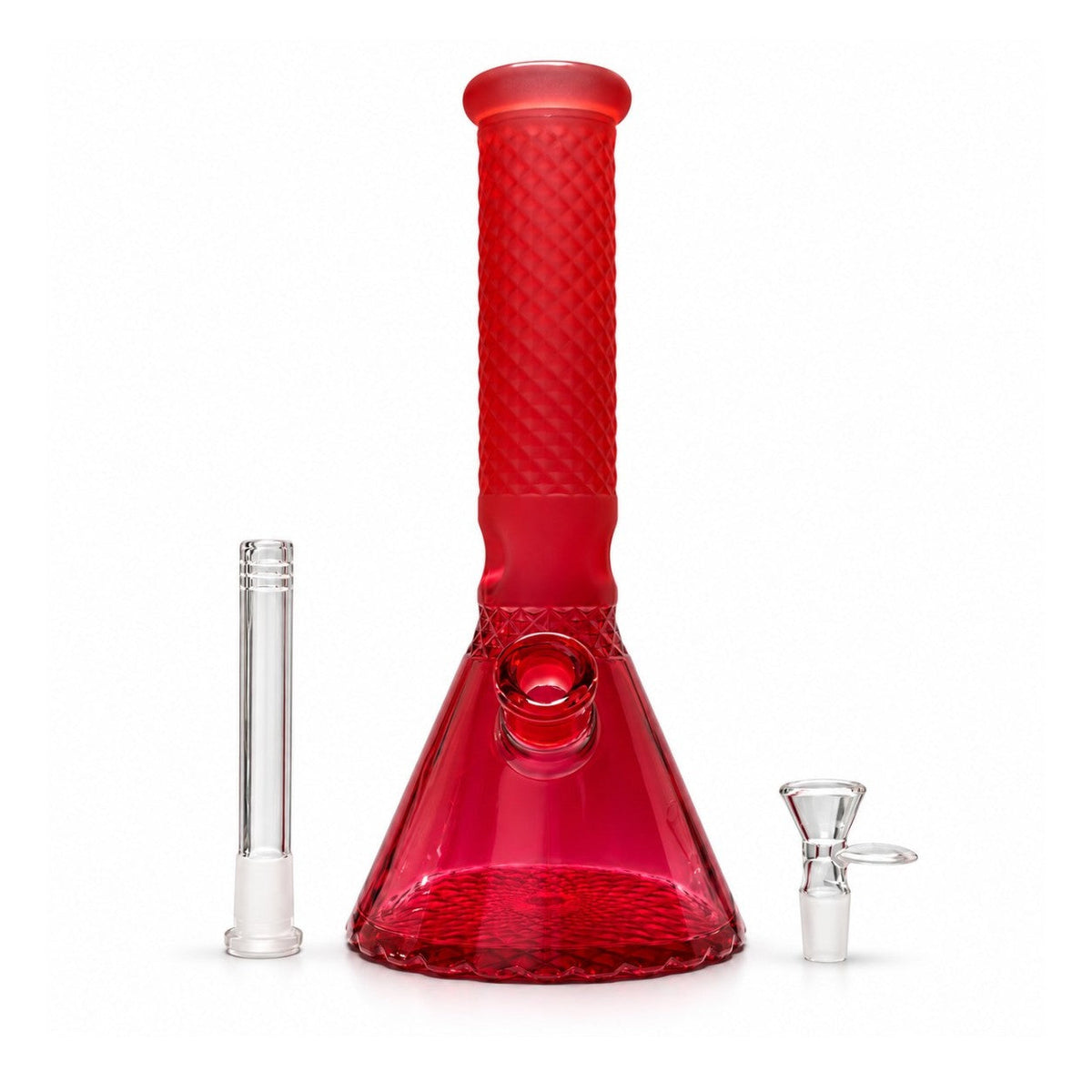 12.5" Crystal Facet Beaker Bong – 7mm Thick Glass Glass Bong Super Supplys Inc