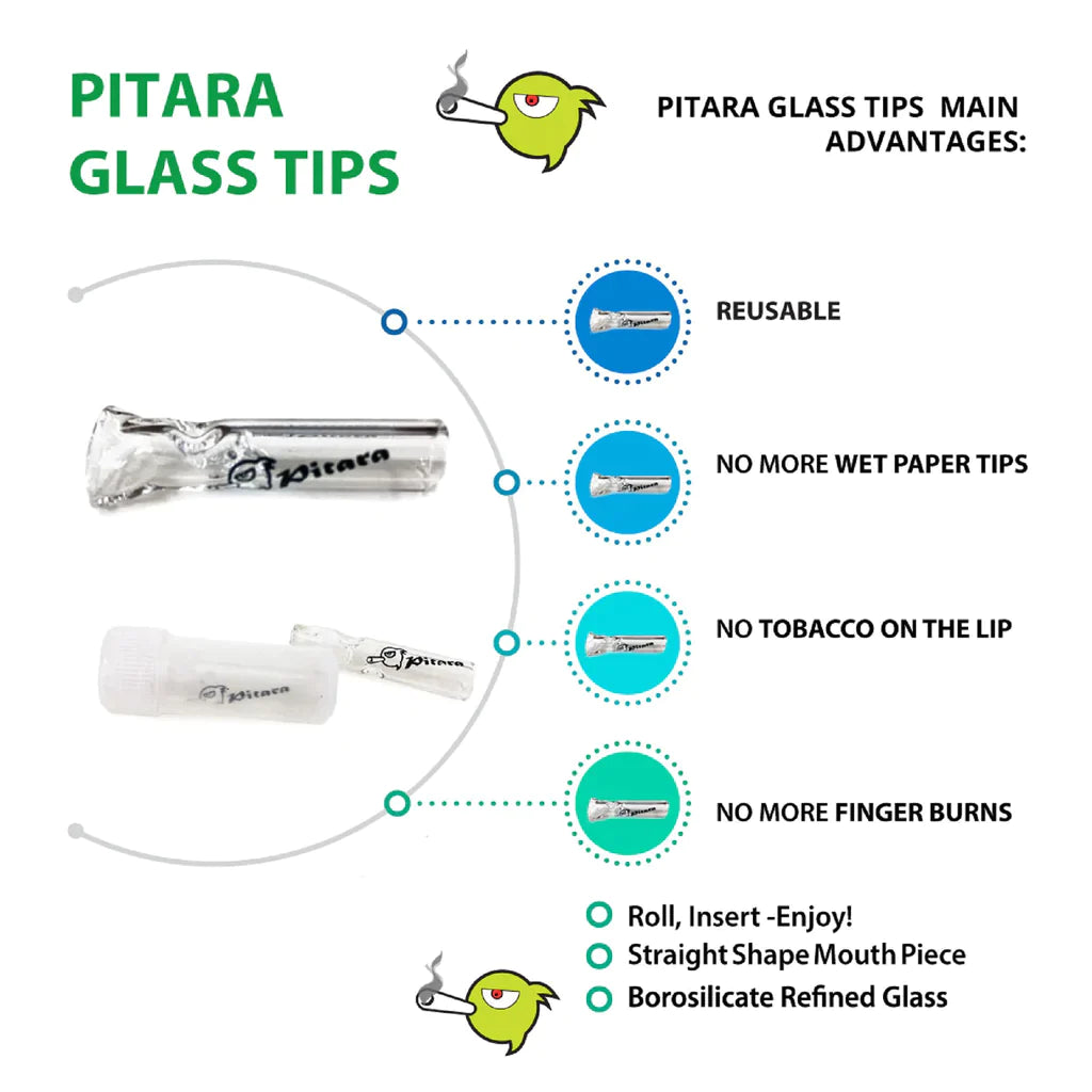 Smoke Pitara - GLASS ROLLING TIPS Filter Tip Smoke Pitara