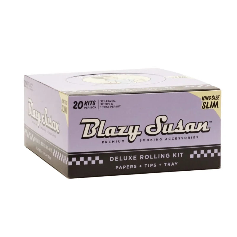 Blazy Susan | Purple King Size Deluxe Rolling Kit box of 20 King Size Smoking Cat Distribution