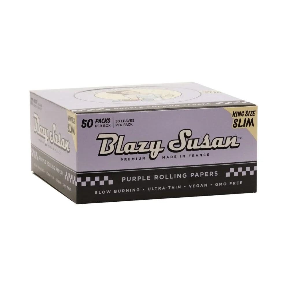 Blazy Susan | King Size Rolling Purple paper box of 50 King Size Smoking Cat Distribution