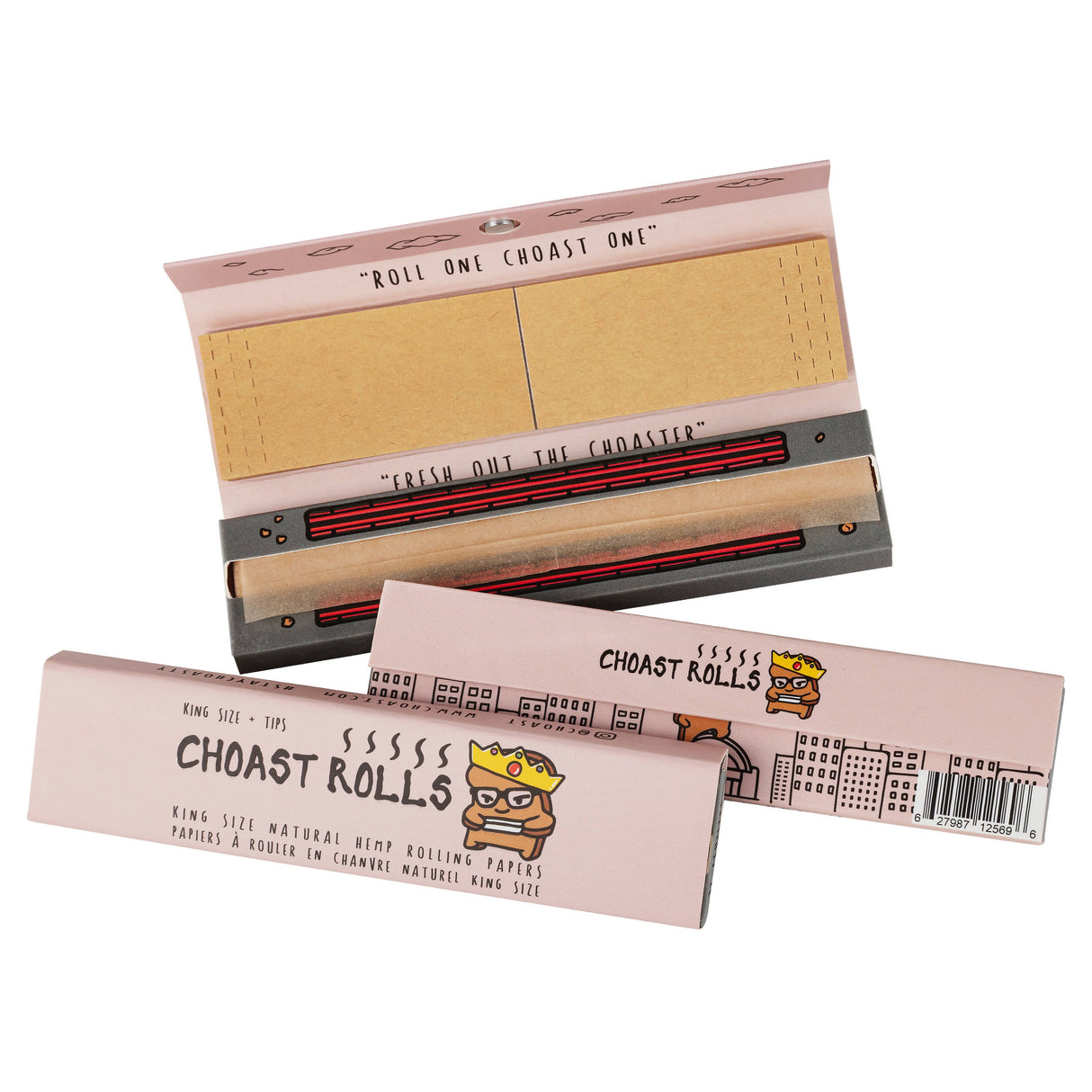 Choast Rolls - King Slim Size - Natural Hemp Papers - 22 Packs Per Carton King Size Choast
