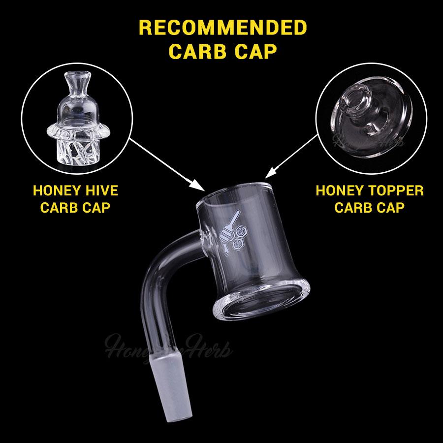 Honeybee Herb - HONEY MUG QUARTZ BANGER - 90° DEGREE | YL Bowl · Banger · Oil Burner Honeybee Herb