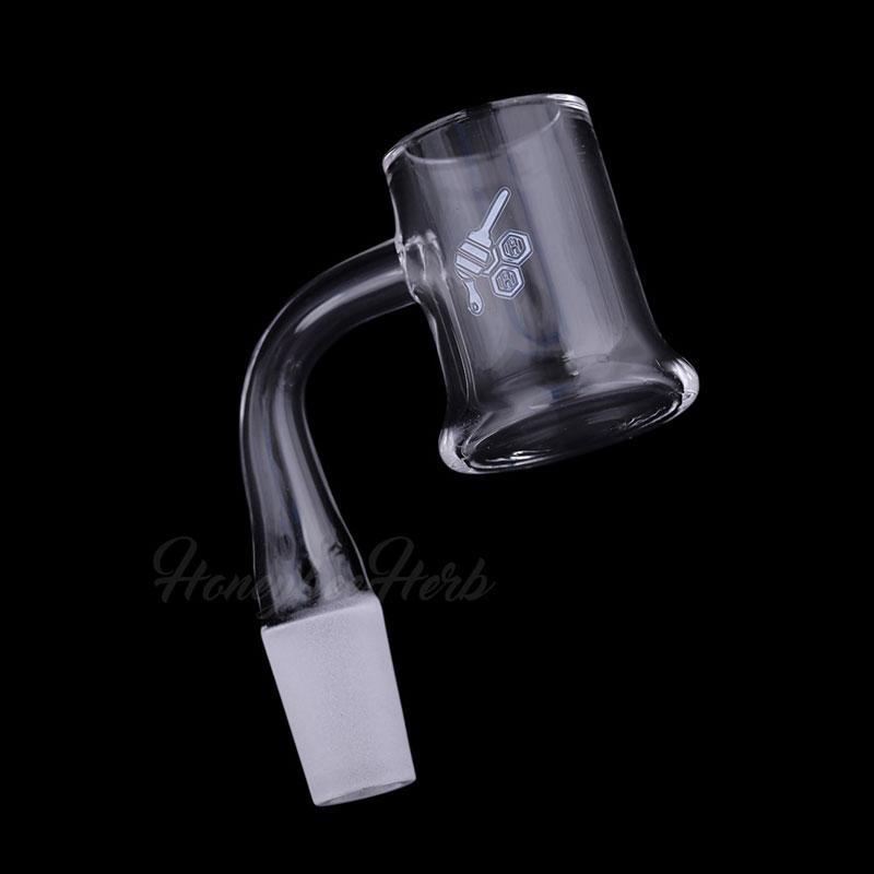 Honeybee Herb - HONEY MUG QUARTZ BANGER - 90° DEGREE | YL Bowl · Banger · Oil Burner Honeybee Herb 14 mm Male