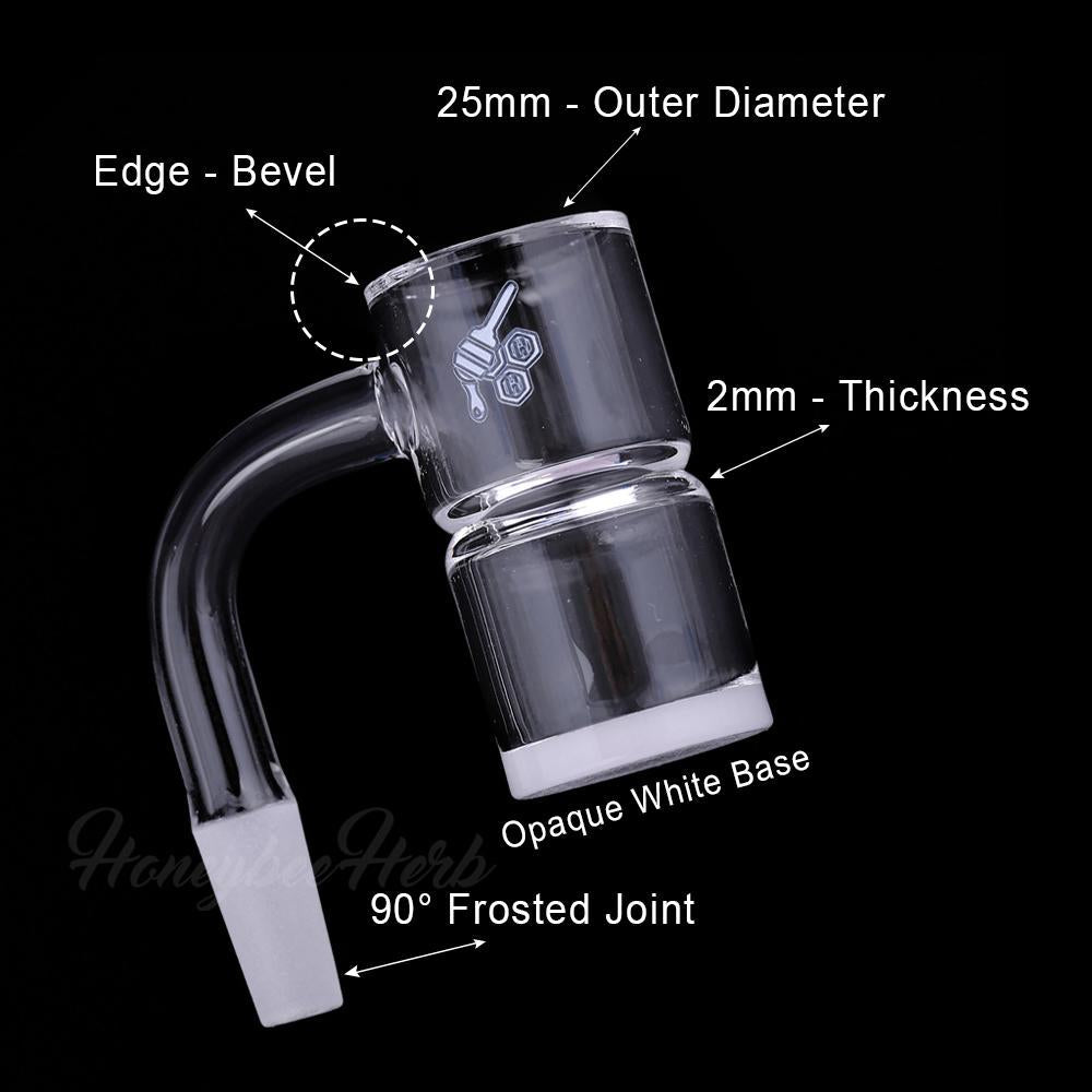 Honeybee Herb - HONEY & MILK BEVEL SPLASH BUCKET Banger Bowl · Banger · Oil Burner Honeybee Herb