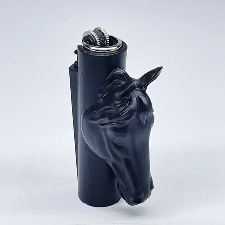 Black Horse 3D Lighter Case for Mini ClipperLighter Accessory MAD LIGHTER SHOP