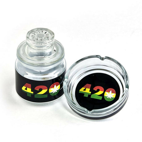 ASHTRAY SET WITH STASH JAR - 420 DESIGN Jar Roast and Toast Gifts