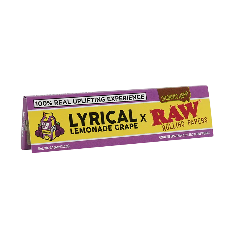 RAW x Lyrical Lemonade Grape Rolling Papers | King Size Wide (50 Packs/Box) King Size ONE
