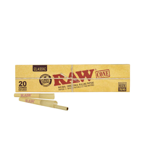 RAW Classic pre-rolled cones single size 70/45 Pre-rolled Cone (Display Pack) ONE
