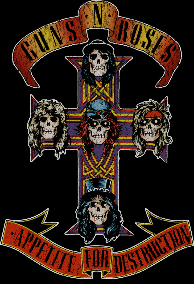 Guns N’ Roses | Authentic "Appetite For Destruction" Hoodie (officially licensed) Hoodie Smoking Cat Distribution