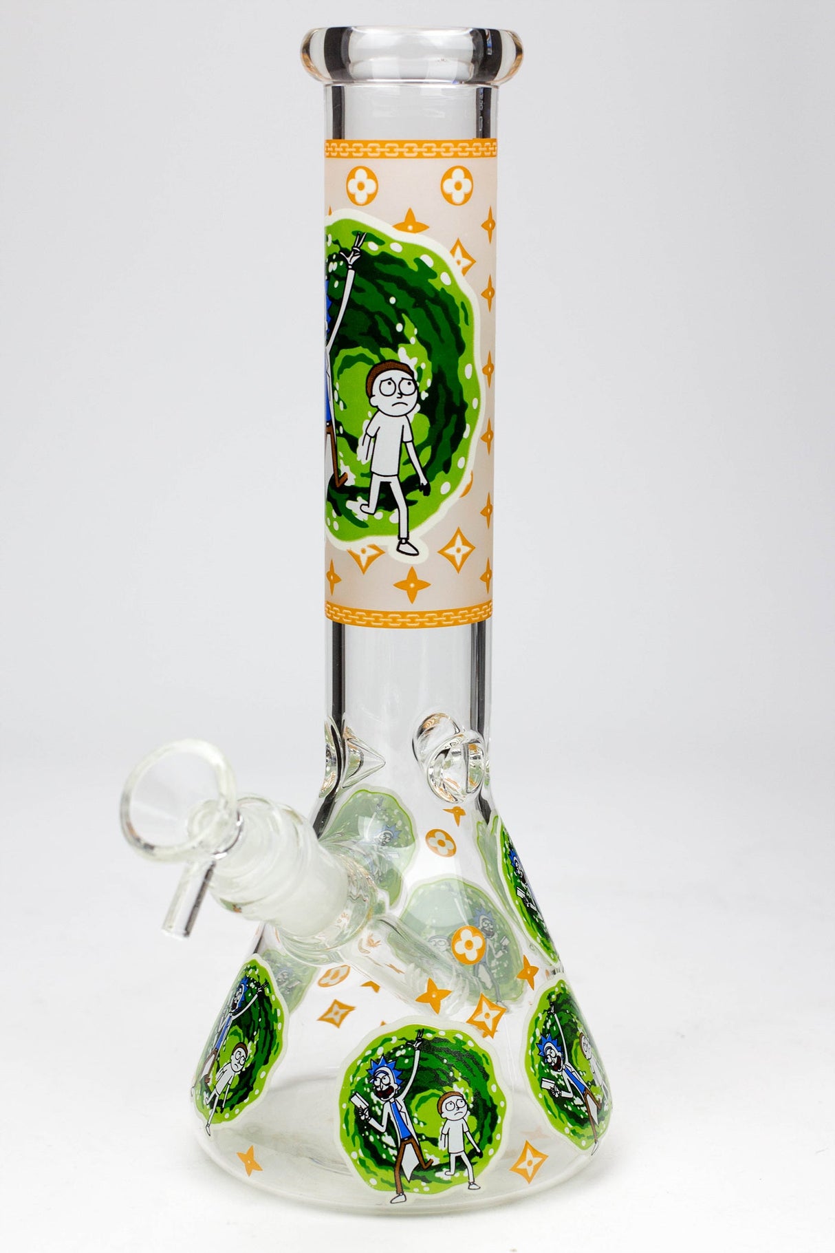 10" NM glass water bong-Glow in the dark Glass Bong BANKA Orange