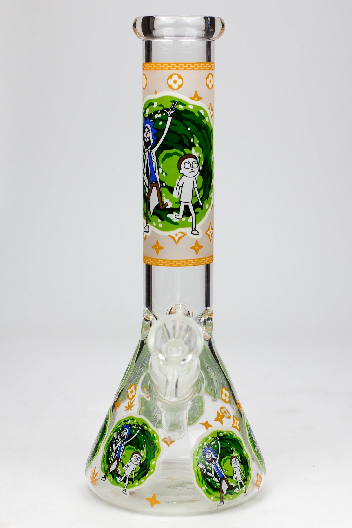 10" NM glass water bong-Glow in the dark Glass Bong BANKA