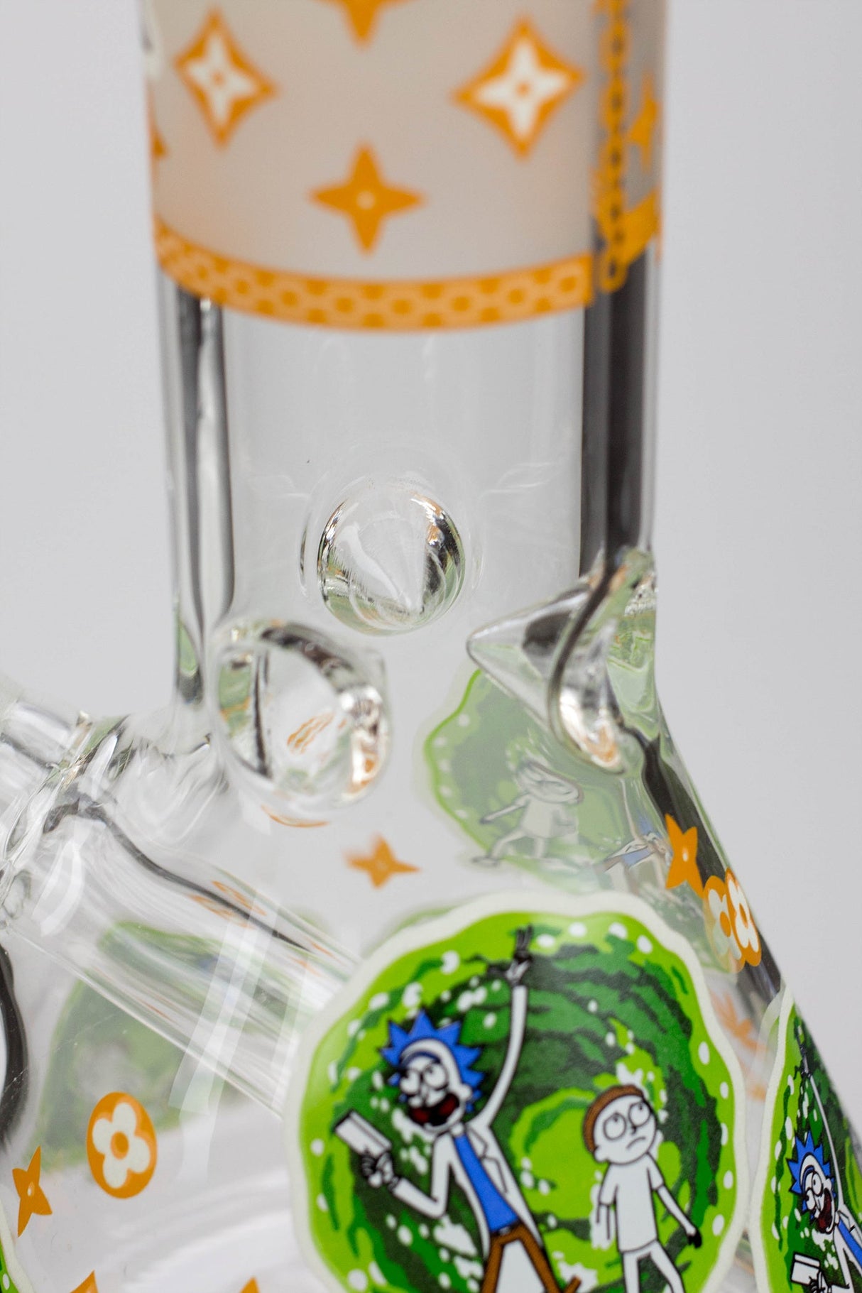 10" NM glass water bong-Glow in the dark Glass Bong BANKA