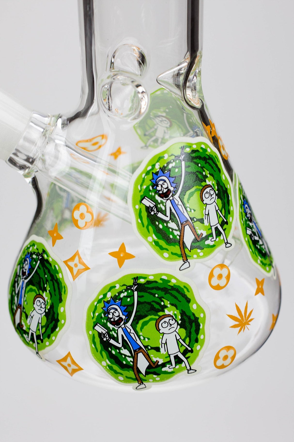 10" NM glass water bong-Glow in the dark Glass Bong BANKA