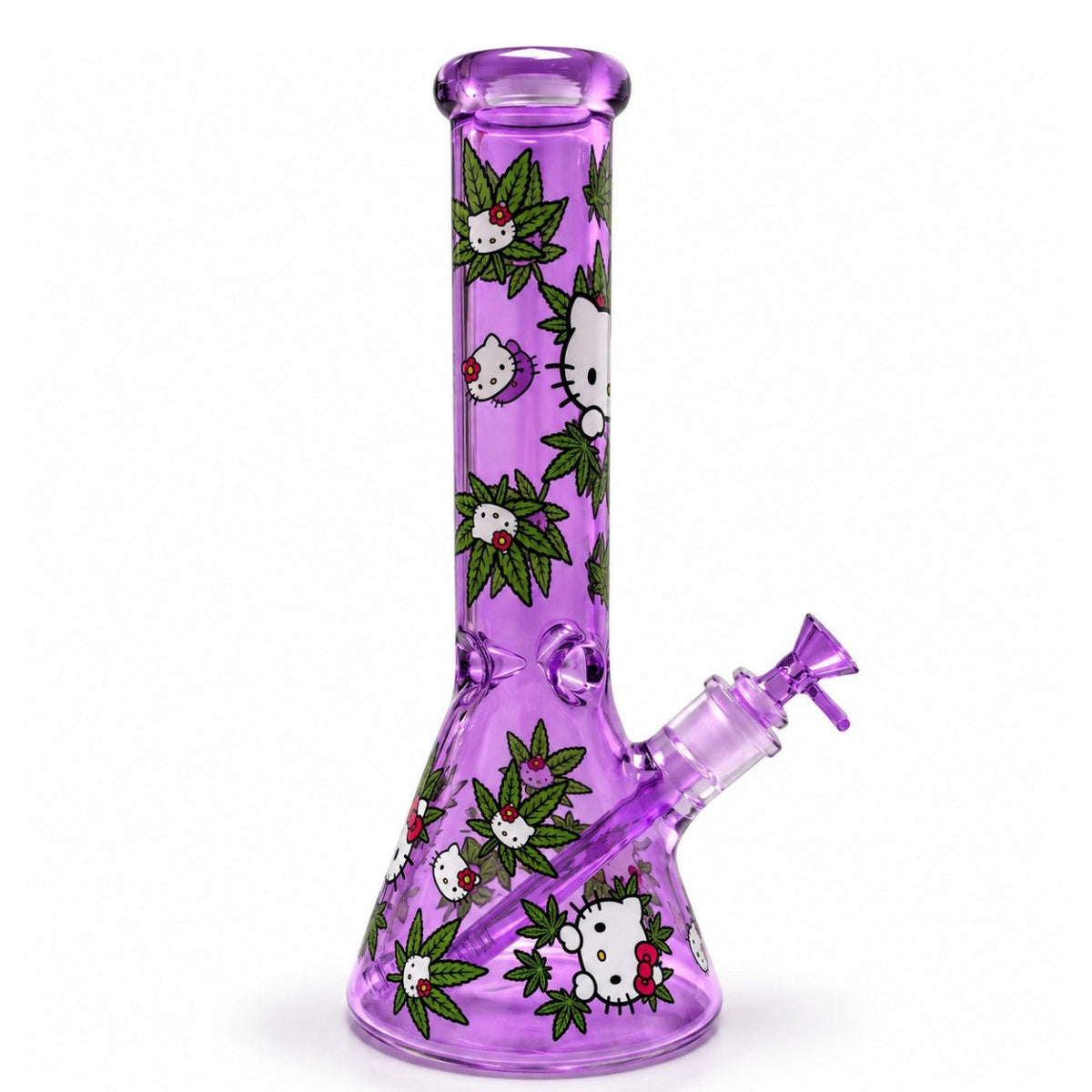 14" Character & Leaf Pattern Beaker Glass Bong Super Supplys Inc