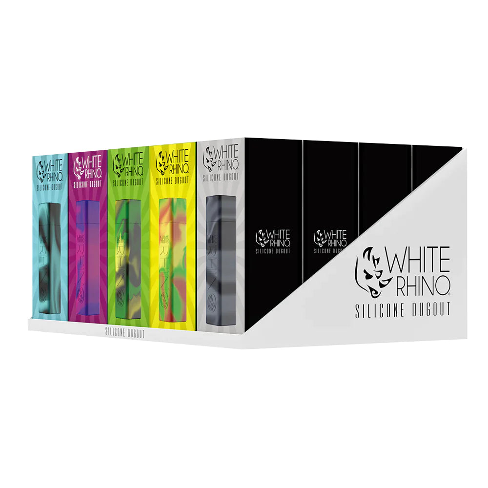 WHITE RHINO | SILICONE DUGOUT ORIGINAL - 20 COUNT DISPLAY Dugout Cannatron