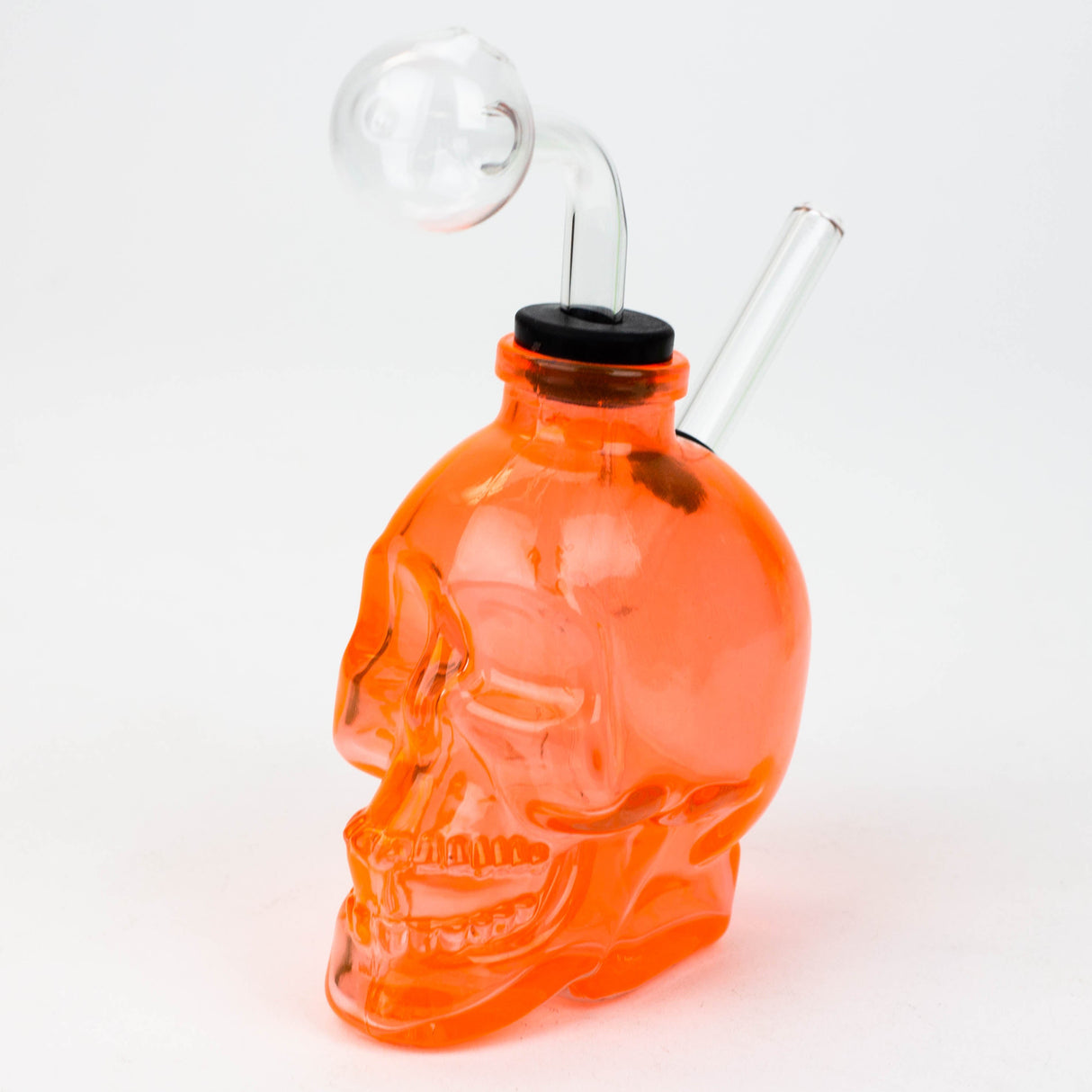 Soft Glass Skull oil bong Glass Rig Canadian Distributor Orange