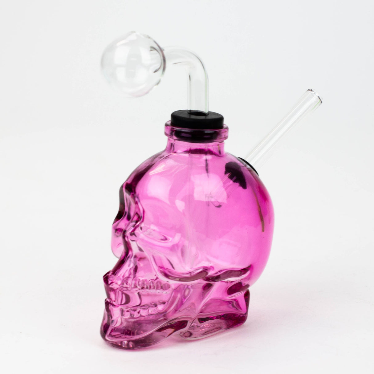 Soft Glass Skull oil bong Glass Rig Canadian Distributor Pink