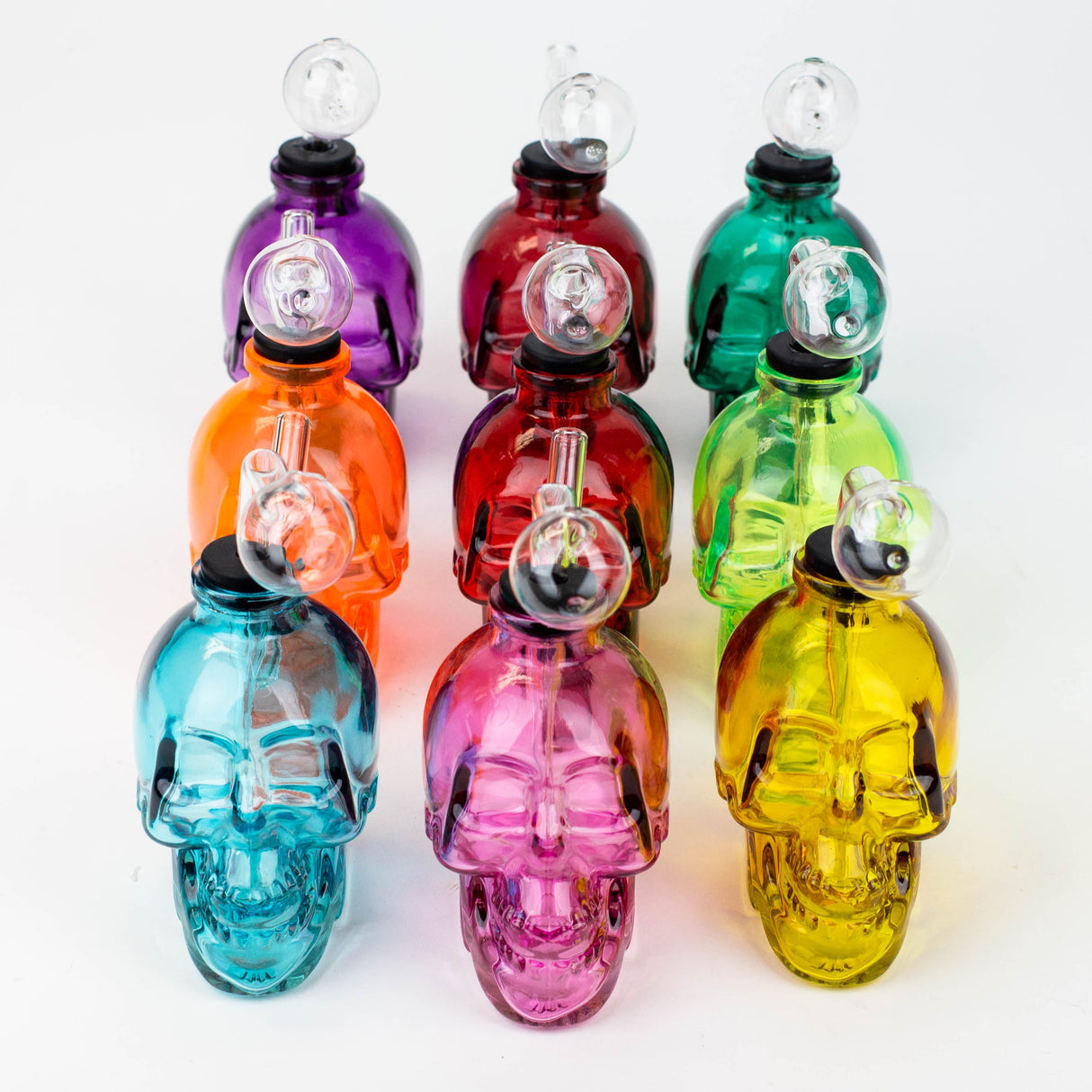 Soft Glass Skull oil bong Glass Rig Canadian Distributor