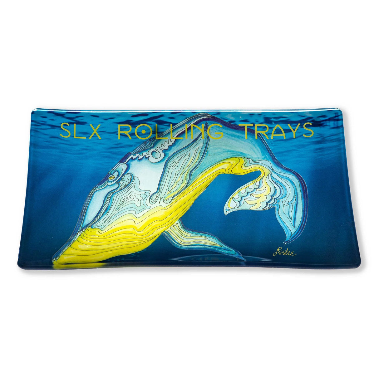 SLX | Borosilicate glass rolling Large tray Tray Smoking Cat Distribution Blue Whale
